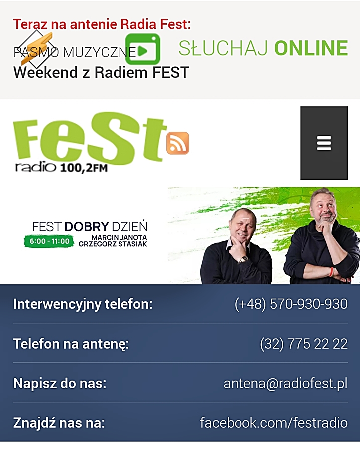 Hokej pod wodą Siemianowice Walenie w Radiu Fest